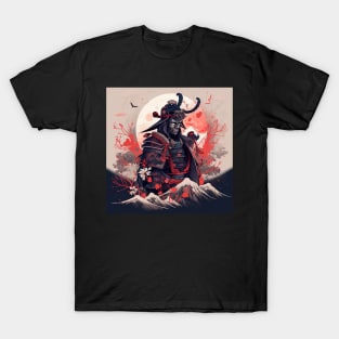 samurai in ancient japanese armor T-Shirt